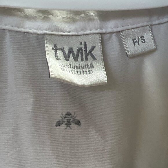 Twik White Sleeveless Top with Bees - Size S - Picture 3 of 4